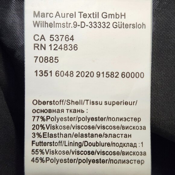 Marc Aurel Women's Black Sleeveless Top W/Lining Size 12 - Picture 6 of 7